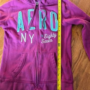Vintage Y2K Aeropostale Hoodie Zip Up Aero NY 1987 2000s S/P Embroidered Wms